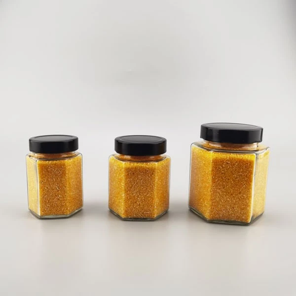 Hexagon Glass Food Jar